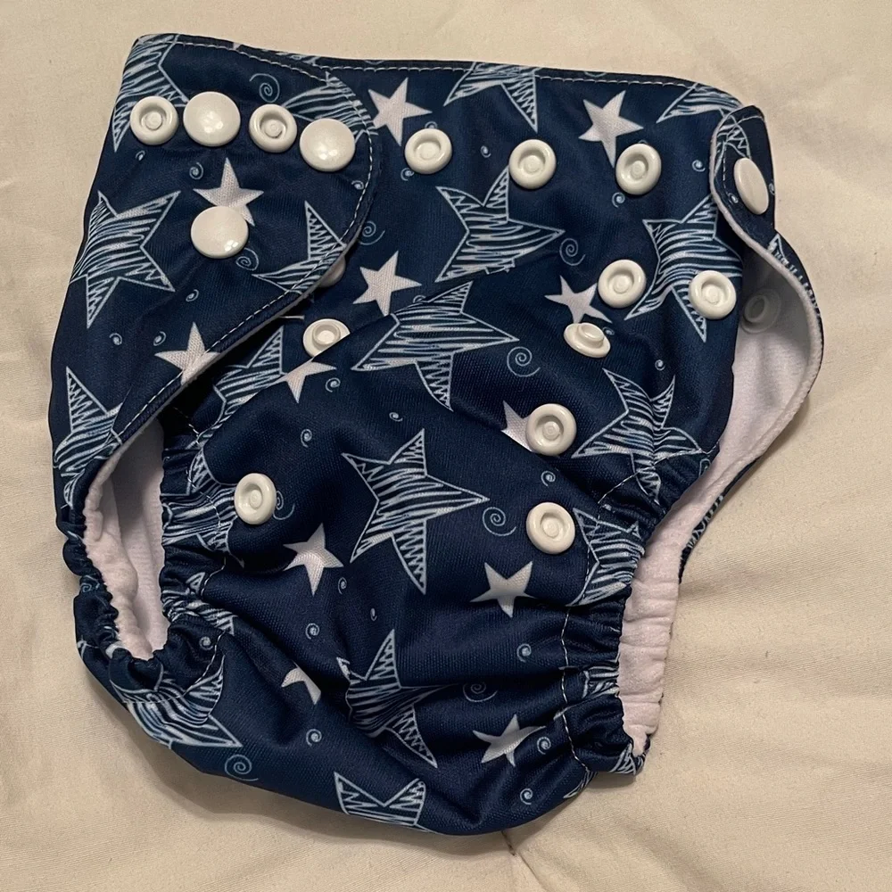 Navy Star Diaper Cover